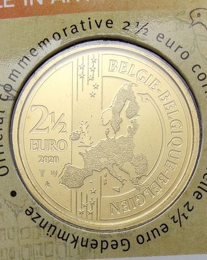 Belgium 2.5 Euro Brilliant Uncirculated Coin 2020 - 100 years Olympic Games Antwerp - Belgian Coincard Catalogue