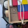 IKEA MULA wooden building blocks and pull wagon Image 3