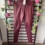 leggings Bnwt burgundy fake leather biker style leggings m/l Image 3