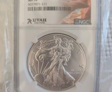 2020 American Silver Eagle MS70 graded NGC coin