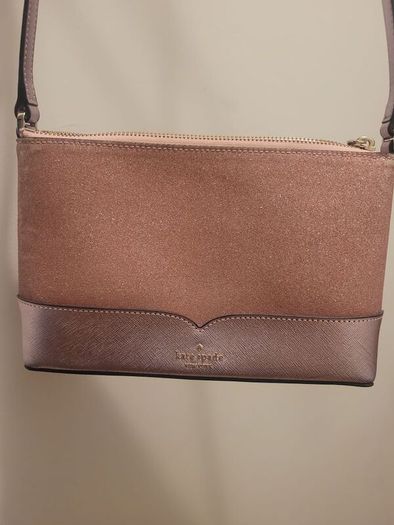 Kate Spade Lola Glitter Crossbody Bag  Rose Gold / Pink Sparkle