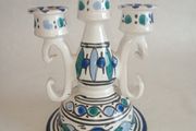 Tunisian Hand Painted Pottery Candle Holder
