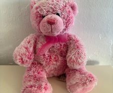 Vintage Keel Toys Pink Baby Girl Teddy Bear