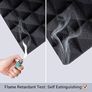 Acoustic Foam Panels 24 Pack with Double Sided Tape, 2" X 12" X 12" Acoustic Foam Sound Absorption Pyramid Studio Treatment Wall Panels, Soundproofing Foam Tiles for Studios Image 2