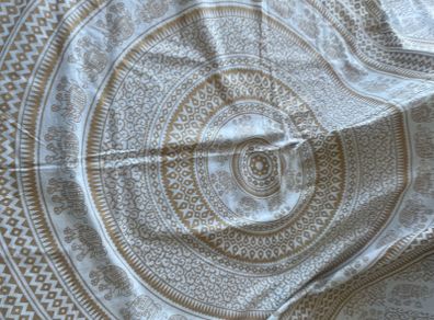 Large Cotton Throw Bed Cover with Elephants