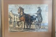Jack Butler Yeats RHA The Post Car Hand Coloured Cuala Press Print