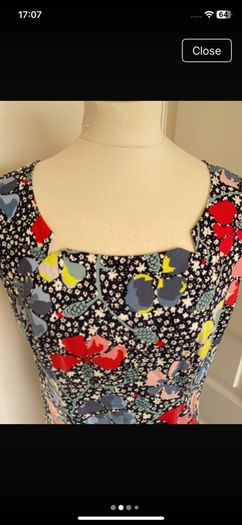 LK Bennett lined floral dress size 14