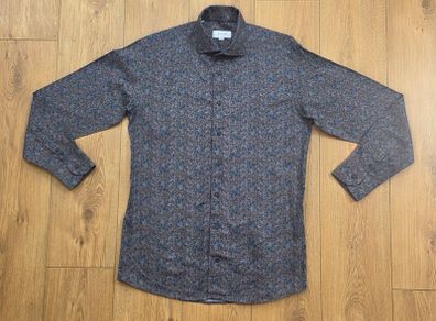 Eton Men's Melange Floral Dress Shirt Size Large