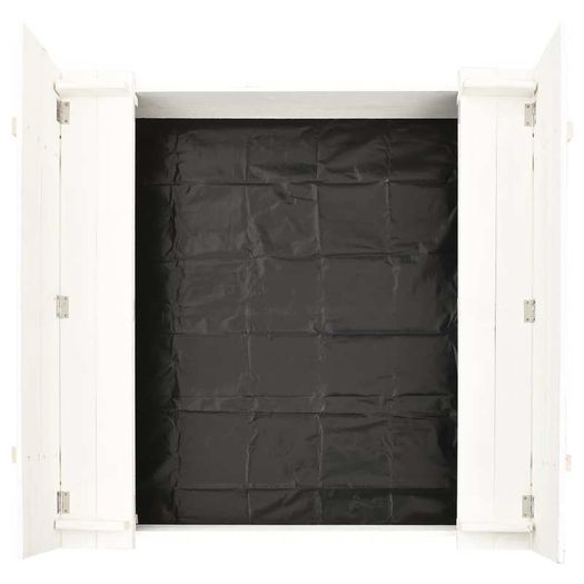 Sandbox Fir Wood White 95x90x15 cm
