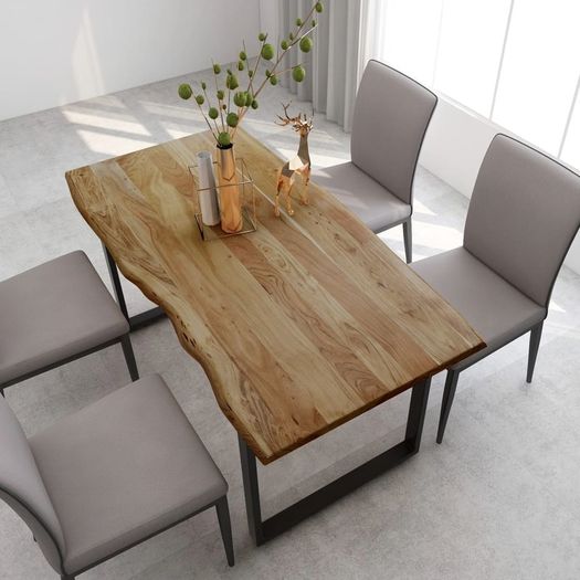 Dining Table 160x80x76 cm Solid Acacia Wood