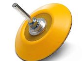 GLASS POLISH 12004 | Hook and Loop Backing Pad, Spindle Pad for Drill | Thread M6 with Universal Drill Attachment | 75 mm