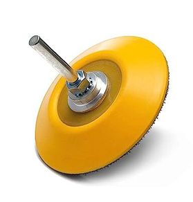GLASS POLISH 12004 | Hook and Loop Backing Pad, Spindle Pad for Drill | Thread M6 with Universal Drill Attachment | 75 mm