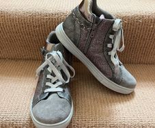 XTI silver sparkly boots size 38/uk 5