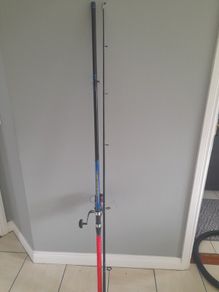 Shakespeare 12ft beachcaster fishing rod and real
