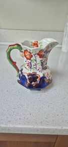 Welsh Gaudy Snake / caterpillar Handled Jug