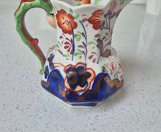 Welsh Gaudy Snake / caterpillar Handled Jug