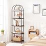 5-Tier Bookshelf Bookcase with Metal Frame Rustic Brown Image 5