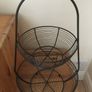 Two-Tiered Wired Basket Brown Metal Image 2