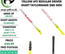 UST Mamiya Proforce V2 Yellow 6F3 Regular Driver Shaft / Taylormade 2nd Gen