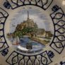 BNWT French porcelain decorative plate ornament with image of Mont St Michel Image 2