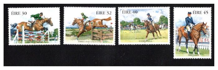 1998 Ireland Equestrian Sports (Show-Jumping, Three Day Eventing, Gymkhana & Dressage) Commemorative Stamps Mint Never Hinged (MNH)