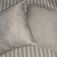 2x Gold Shimmer Cushions New