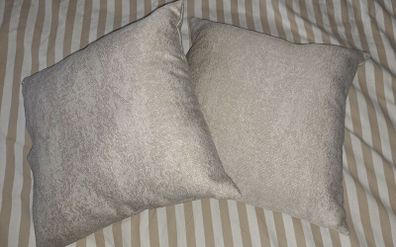 2x Gold Shimmer Cushions New