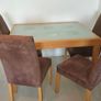 Extendable wooden table with cristal surface Image 2