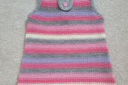 Knitted baby dress, size 12-18 months