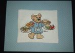 Handmade X-stitch Greeting Cards:- Waitress Bear