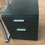 Black Ergonomic Office / Gaming Desk & Matching Under-Desk Drawer Unit Image 4