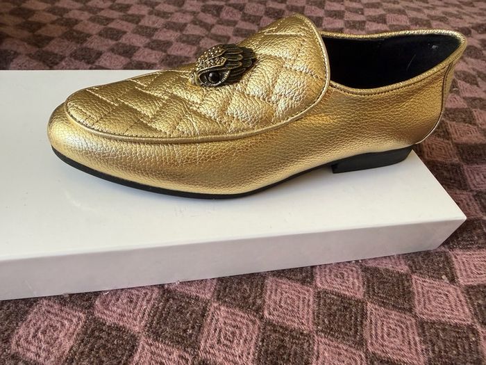 Kurt Geiger gold leather shoes