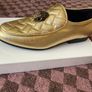 Kurt Geiger gold leather shoes Image 4