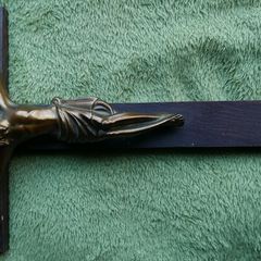 Vintage Germany 14,5"  Large  Wood Crucifix Cross