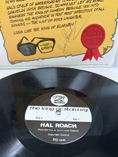 Hal Roach Irish Comedian Record and SIGNED sleeve
