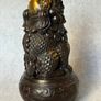 Chinese Guardian Lion - Bronze, Gold Accents Image 6