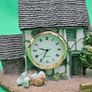 Vintage Cottage House JAPAN MOVT Quartz Clock Ornament Image 8