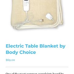 Body choice electric blanket