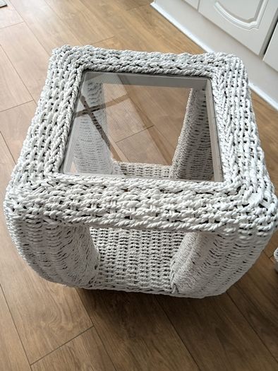 wicker side tables