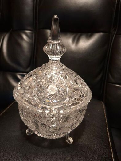 Stunning Vintage heavy Crystal Sweet/Cookie dish