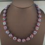 Antique Venetian Style Sky Blue Eyes & Venetian WhiteHeart Glass Beads Necklace Image 6