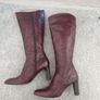 Lottusse Burgundy Knee High Boots Size Uk 6,5 Image 2