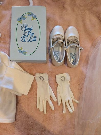 Communion dress (Arnott's) and accessories