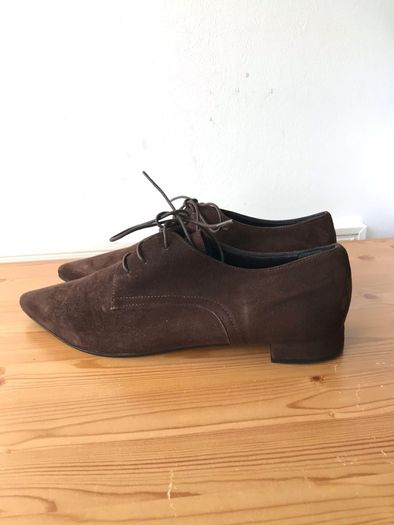 Premoli brown suede lace up shoes new, 8/41