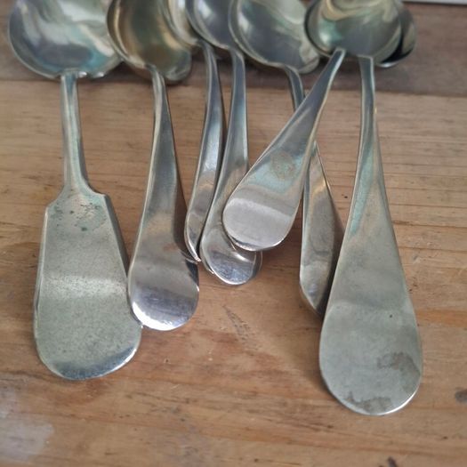 Vintage Nickel Plate Spoons