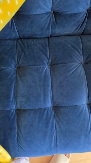 Blue velvet sofa 3-seater