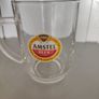 Vintage Amstel Bier Pint Tankard Glass 20oz - ARC France 1980s Flat Top D-Handle (23cm) Image 6