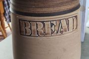 Vintage  Large Cornishware Bread Storage Crock Jar and led. 33 cm. tall and 23  cm. wide