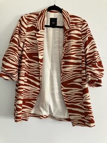 River island red striped blazer