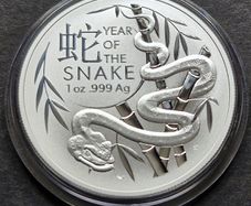 2025 RAM Lunar Year of the Snake 1oz Silver Coin Australia 999
